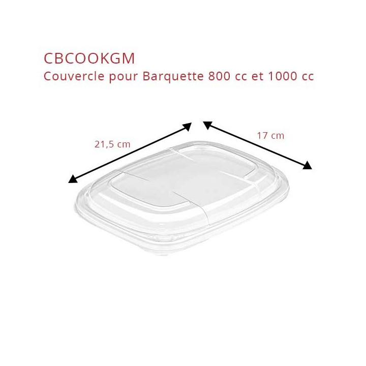 Couvercle barquette plastique 1000 cc