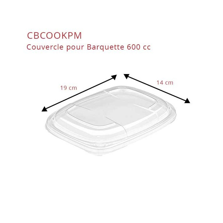 Couvercle barquette plastique 600 cc