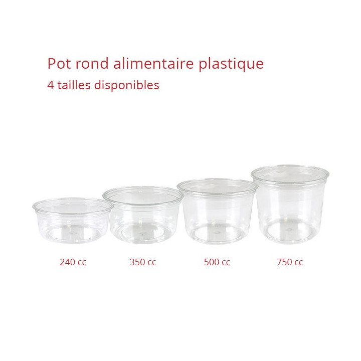 Pots rond plastique modèles