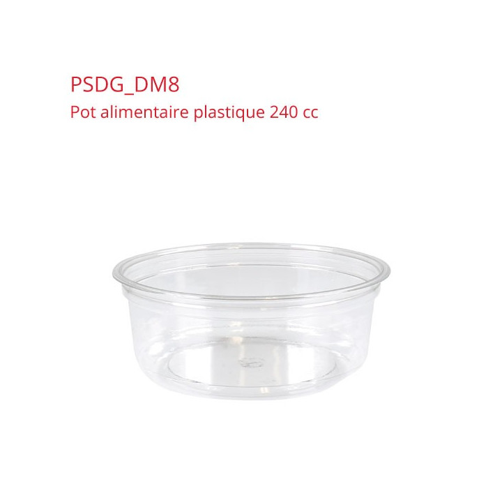 Pot rond plastique 240 cc