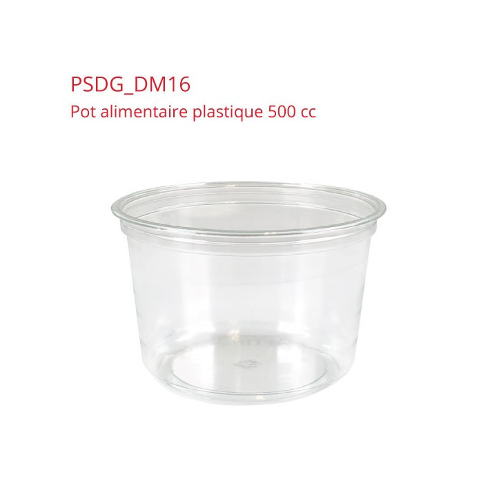Pot rond plastique 500 cc