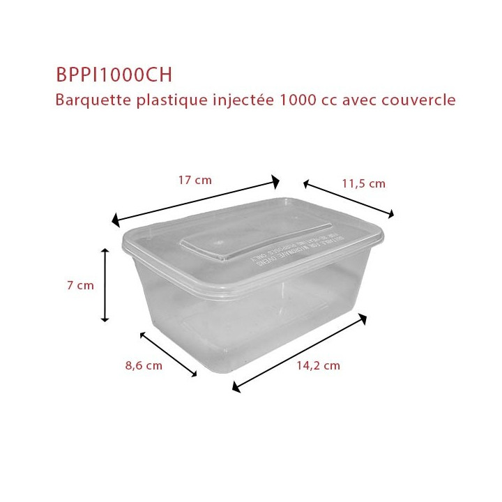 barquette plastique 100 cc