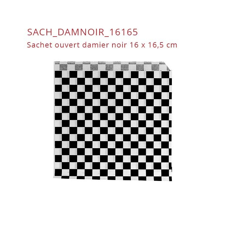 Sachet burger damier noir SACH_DAMNOIR_16165