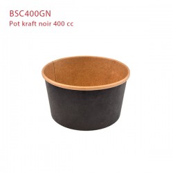miniature Pot en carton kraft noir
