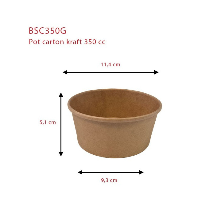Pot en carton kraft brun - Le Bon Emballage