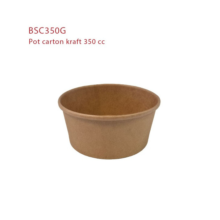 Pot en carton kraft brun - Le Bon Emballage