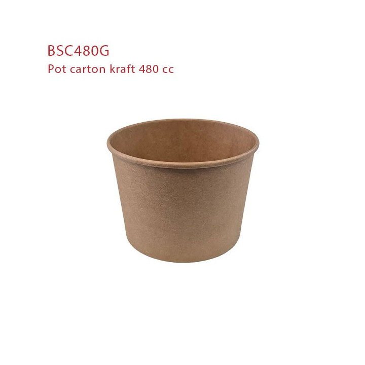 Pot en carton kraft brun - Le Bon Emballage