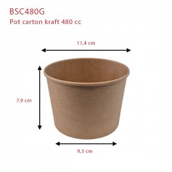 miniature Pot en carton kraft brun