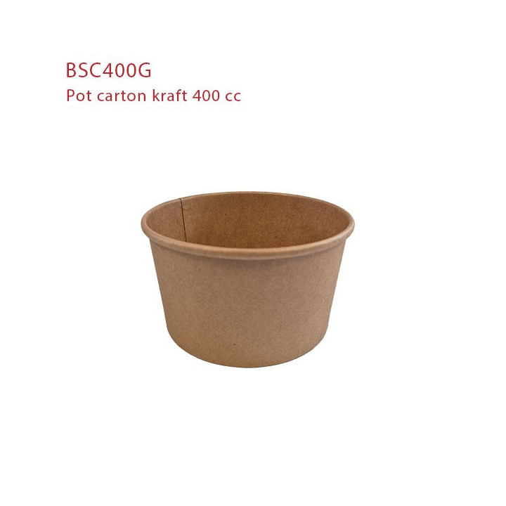 Pot en carton kraft brun - Le Bon Emballage