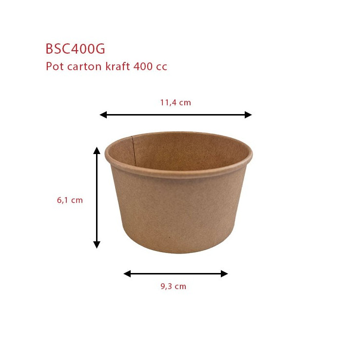 Pot en carton kraft brun - Le Bon Emballage
