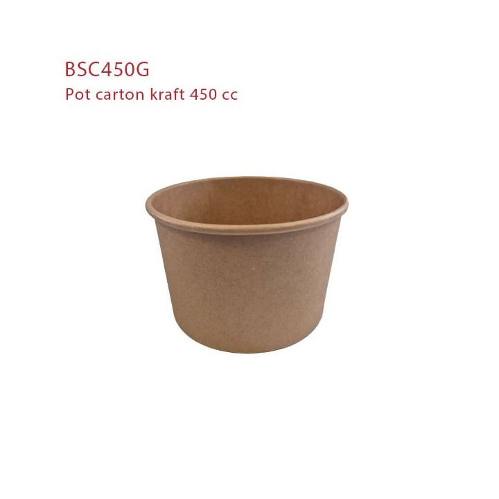 Pot en carton kraft brun - Le Bon Emballage