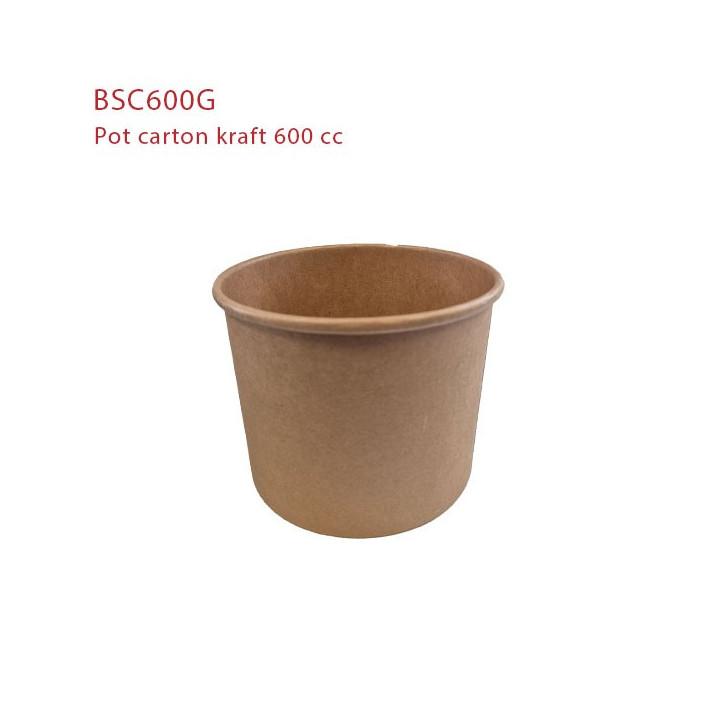 Pot en carton kraft brun - Le Bon Emballage
