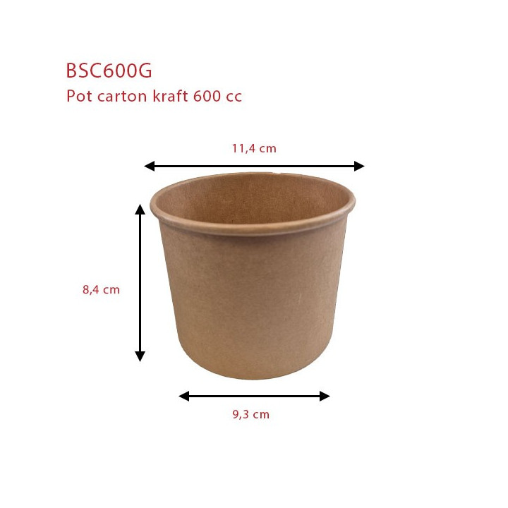 Pot en carton kraft brun - Le Bon Emballage