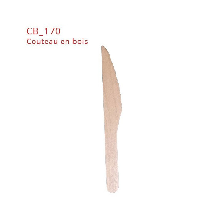 Couteau en bois jetable professionnel | Le Bon Emballage