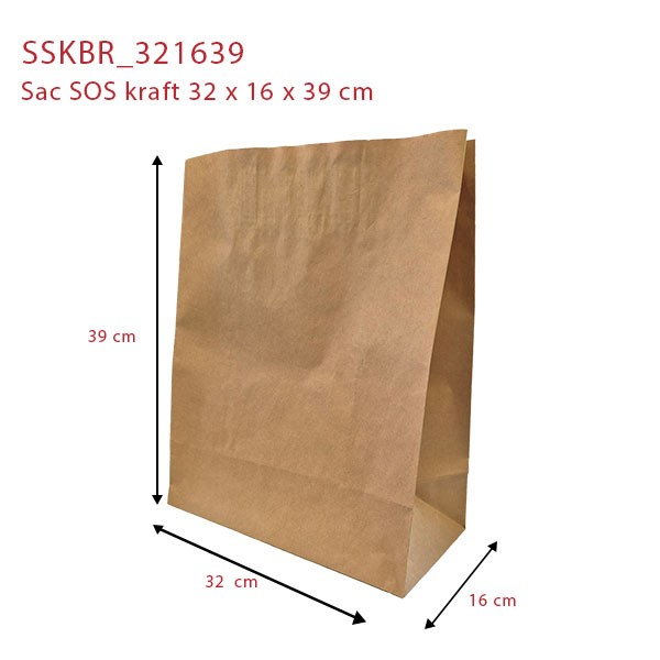 Sac kraft SOS brun