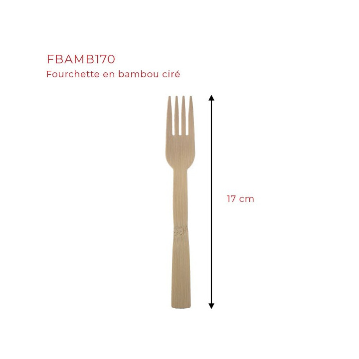 fourchette bambou ciré 17 cm