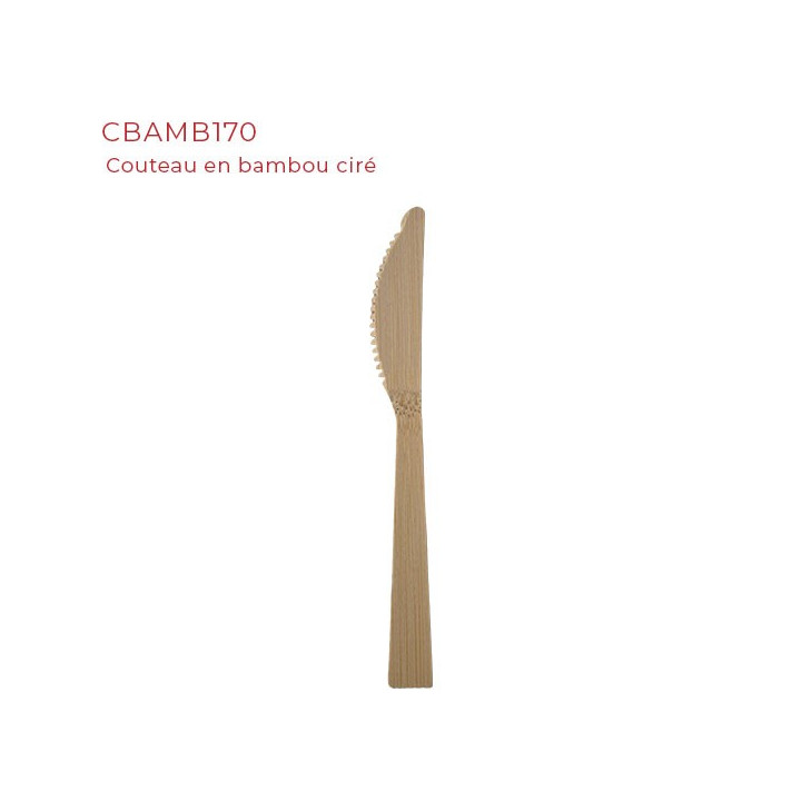 couteau bambou cirée 17 cm