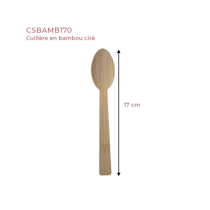 cuillère bambou ciré 17 cm