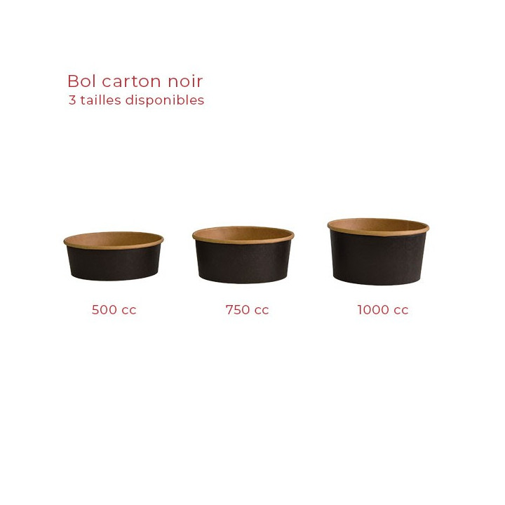 Bol carton noir - Le Bon Emballage