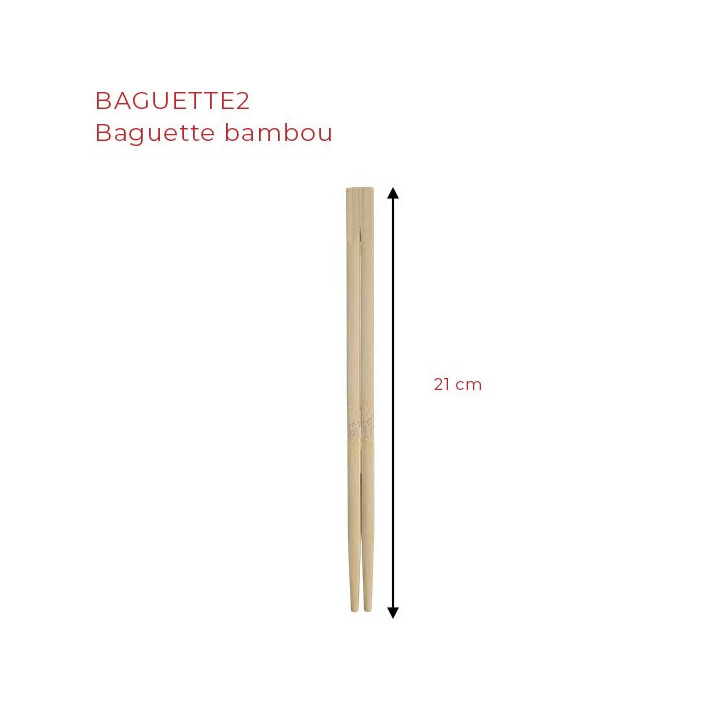 Baguettes chinoises en Bambou - Le Bon Emballage