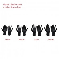 miniature Gant nitrile noir