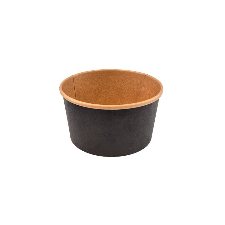 Pot en carton kraft noir 400 cc