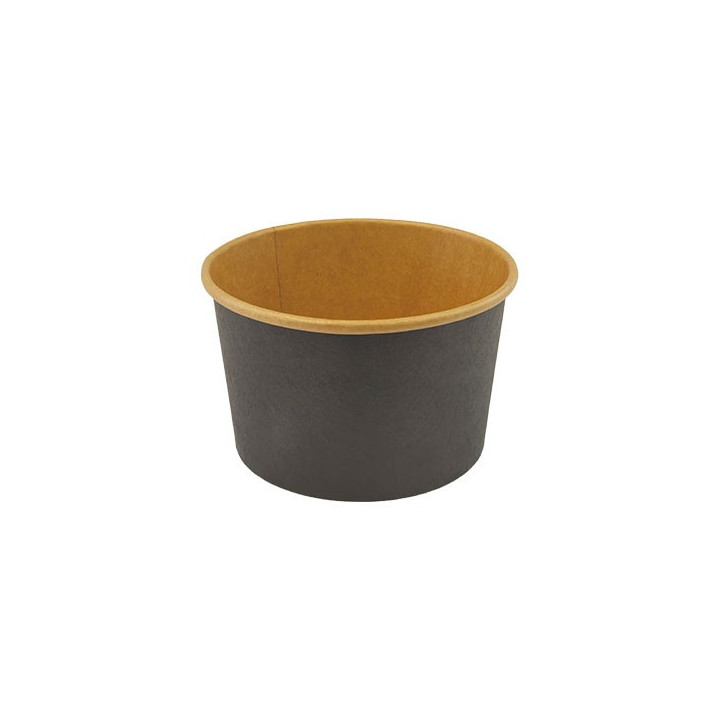 Pot en carton kraft noir 450 cc