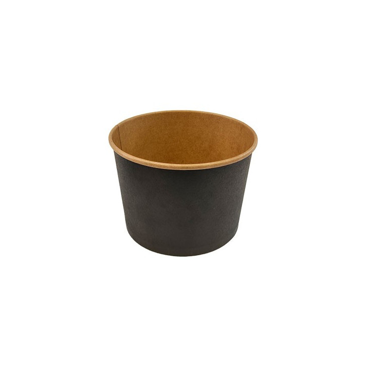 Pot en carton kraft noir 480 ml