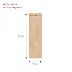 miniature Sac kraft ingraissable baguette