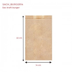 miniature Sachet kraft ingraissable14x7x22