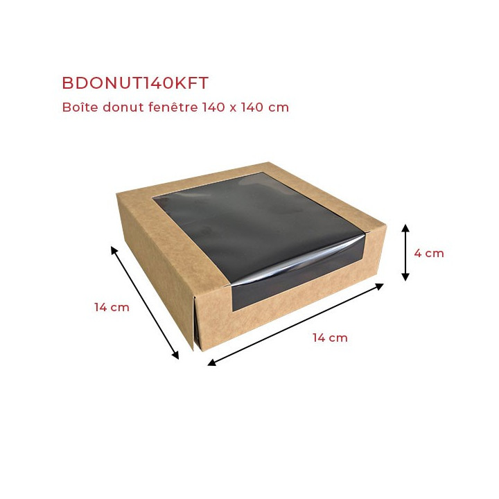 Boite carton fenêtre kraft dimensions 14 cm