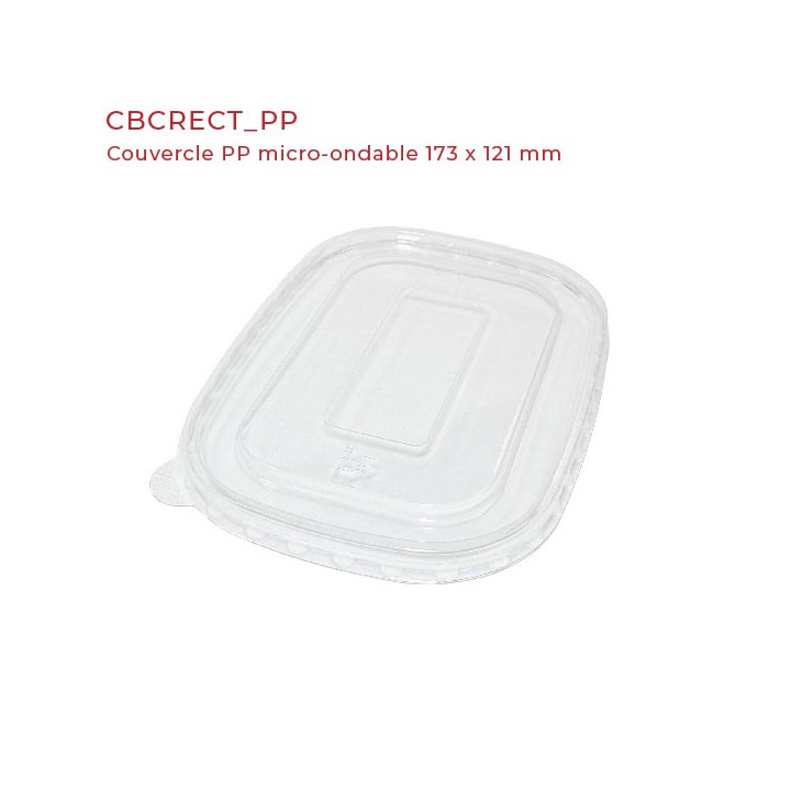 Couvercle plastique rectangle micro ondable PP