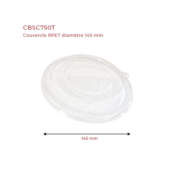 Couvercle RPET d145 dimensions
