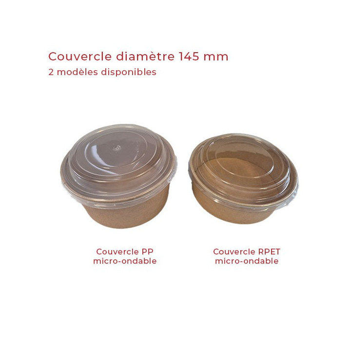 bol carton couvercle pp et RPET