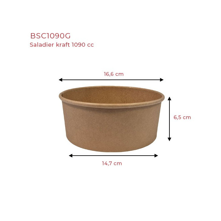 Saladier carton jetable dimensions