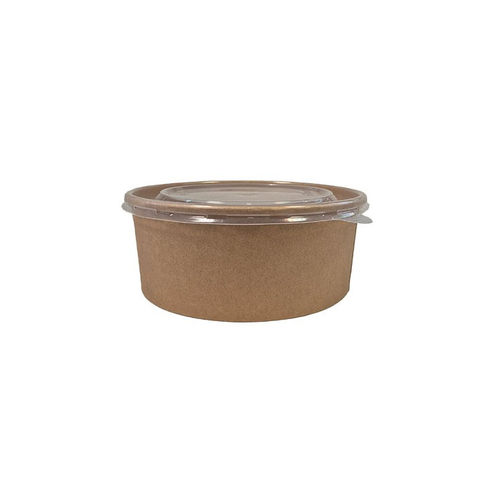 Saladier carton jetable avec couvercle