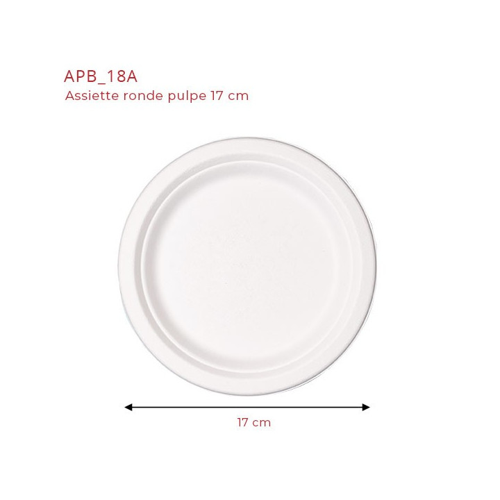 Assiette ronde pulpe 17 cm