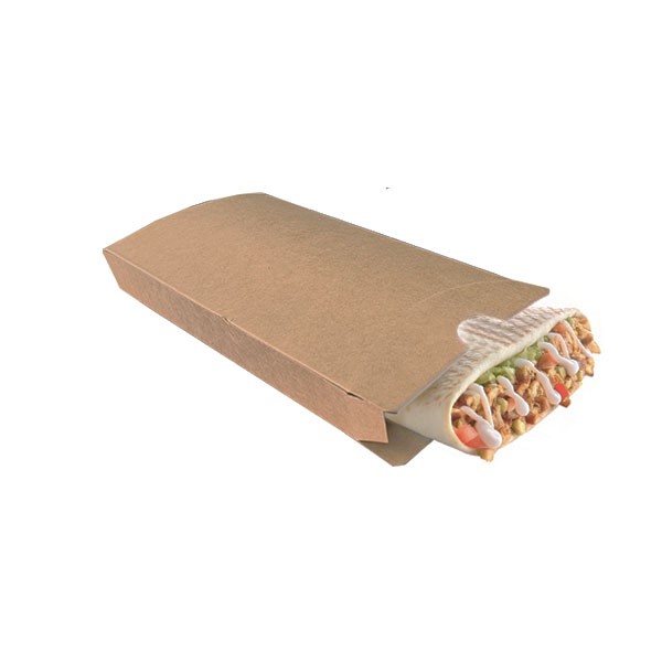 Boite en carton tacos kraft