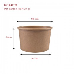 miniature Pot kraft 98 mm