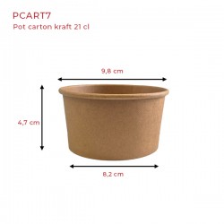 miniature Pot kraft 98 mm