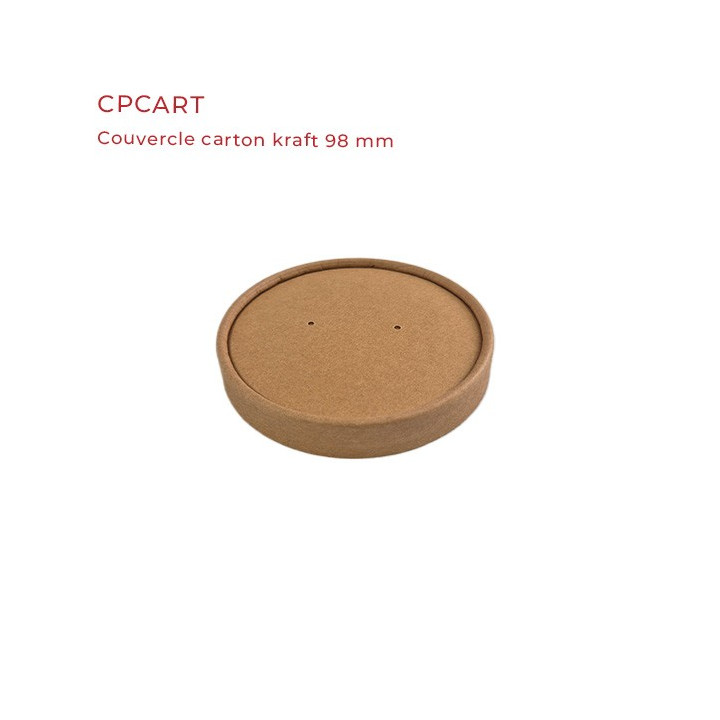 couvercle carton kraft 98mm