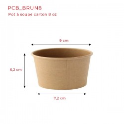 miniature Pot à Soupe Carton Kraft Brun