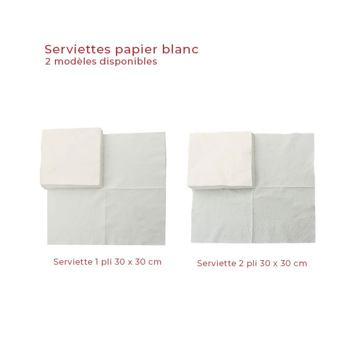 Serviette papier blanche modele