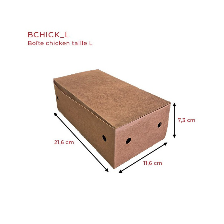 Boite carton alimentaire chicken BCHICK_L