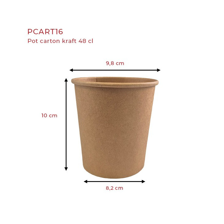 Pot carton kraft dimensions