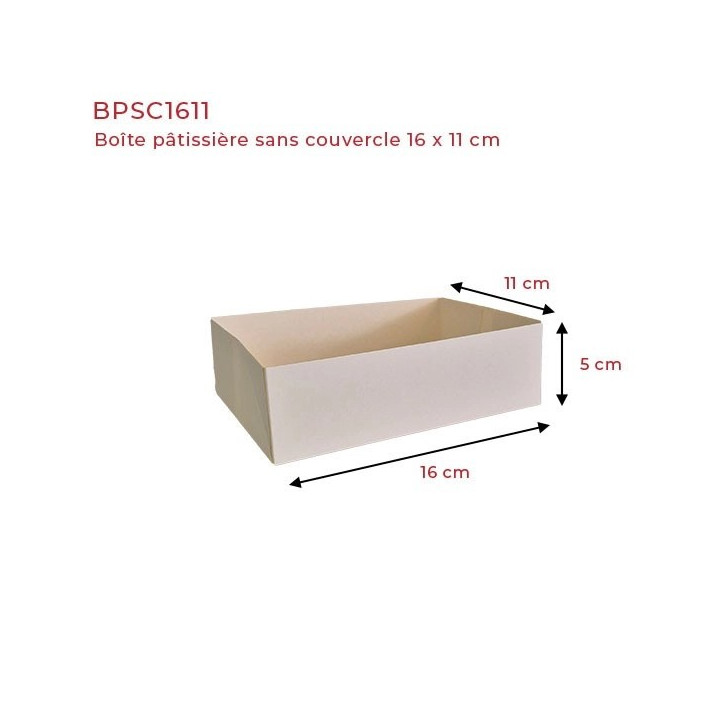 Boite pâtissière sans couvercle