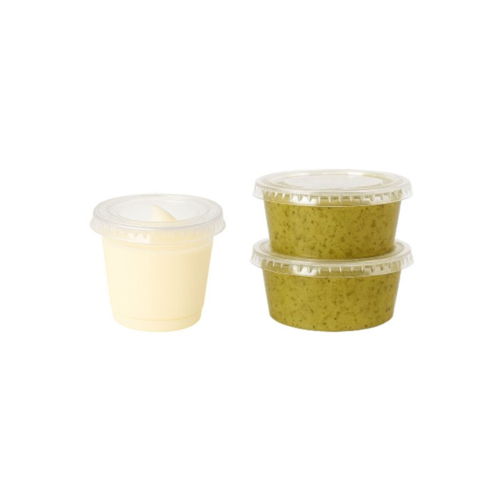 Pots à sauce plastique