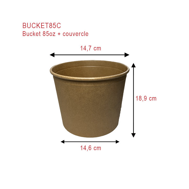 Buckets poulet 2500 ml - Emballages kraft restauration rapide | Le Bon Emballage