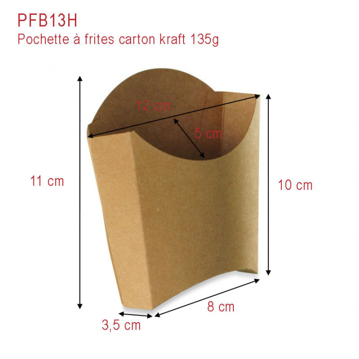 Pochette frites en kraft - Le Bon Emballage