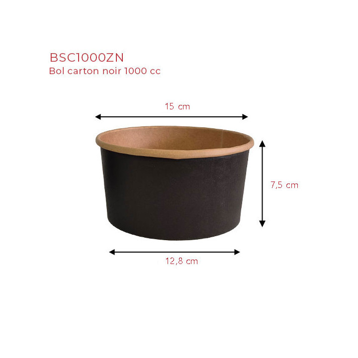 bol carton noir 1000 ml dimensions